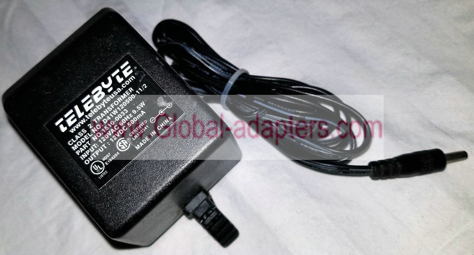 New Telebyte 12V 500mA D41W120500-11/2 1510-0033 AC DC Adapter Charger Class 2 Power Supply